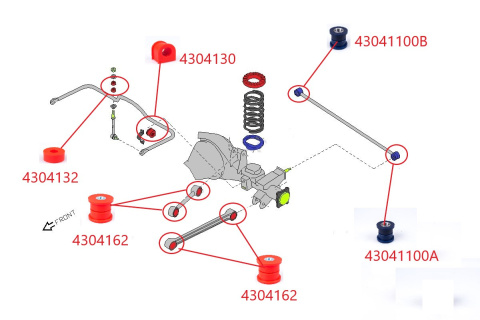 Kompletny zestaw zawieszenia - MPBS: 4304101