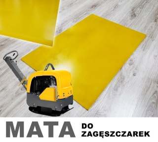 850 x 500 x 10 mm - Płyta - mata elastomerowa do zagęszczarki