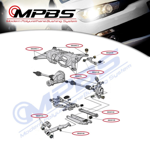 Kompletny zestaw zawieszenia - MPBS COMFORT SERIES: 6602001