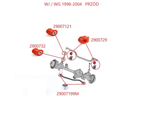 Tuleja łącznika stabilizatora przedniego-dolna/tylnego-górna - MPBS: 2900732