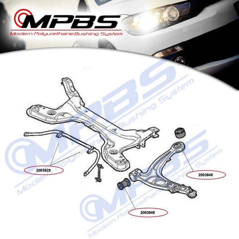 Tuleja stabilizatora przedniego - MPBS COMFORT SERIES: 2003829