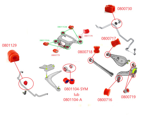 Tuleja stabilizatora tylnego - MPBS: 0800730