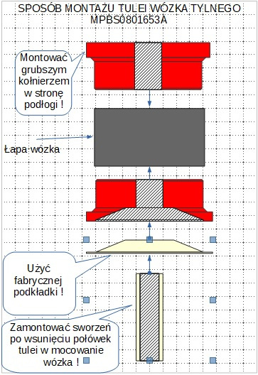 Tuleja tylnej belki ( tylna ) - MPBS: 0801653A