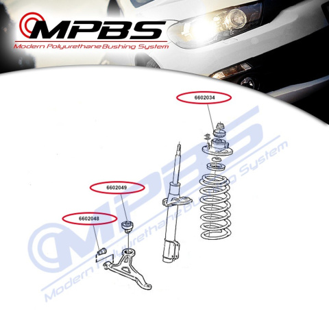 Tuleja wahacza przedniego dolnego (przednia) - MPBS COMFORT SERIES: 6602048