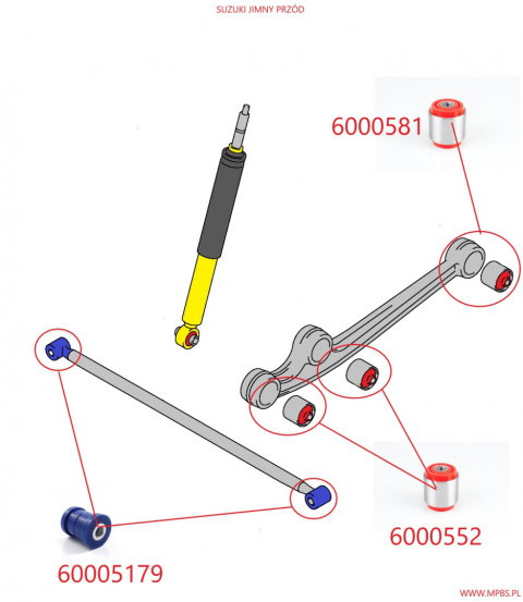 Zestaw tulei zawieszenia - MPBS 6000501-PZ