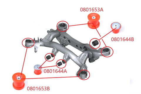 Zestaw tulei tylnej belki - MPBS COMFORT SERIES: 0801653AB