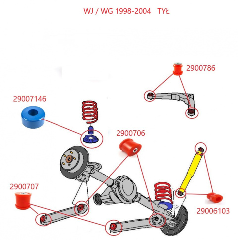 Zestaw zawieszenia tylnego - MPBS: 2900703