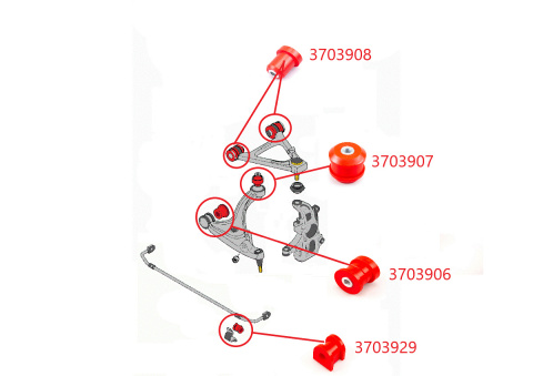 Tuleja stabilizatora przedniego - MPBS: 3703929