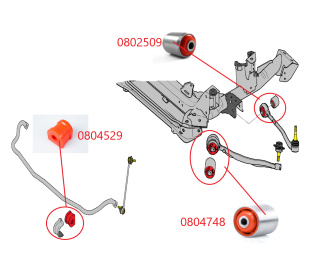 Tuleja stabilizatora przedniego - MPBS COMFORT SERIES: 0804529