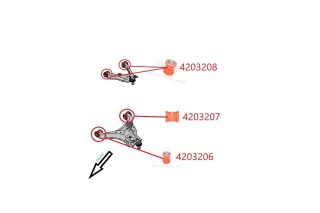 Tuleja wahacza przedniego, górnego - MPBS: 4203208