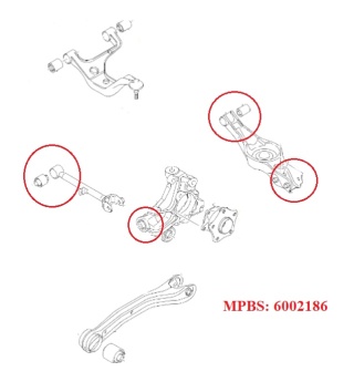 Tuleja zawieszenia tylnego MPBS: 6002186