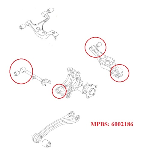 Tuleja zawieszenia tylnego MPBS: 6002186