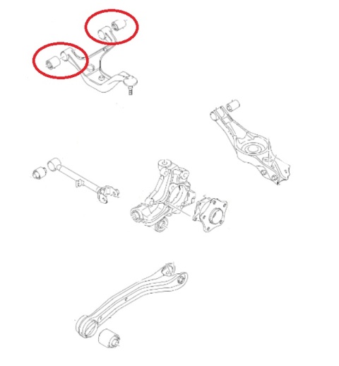 Tuleja wahacza tylnego, górnego - MPBS: 6002170
